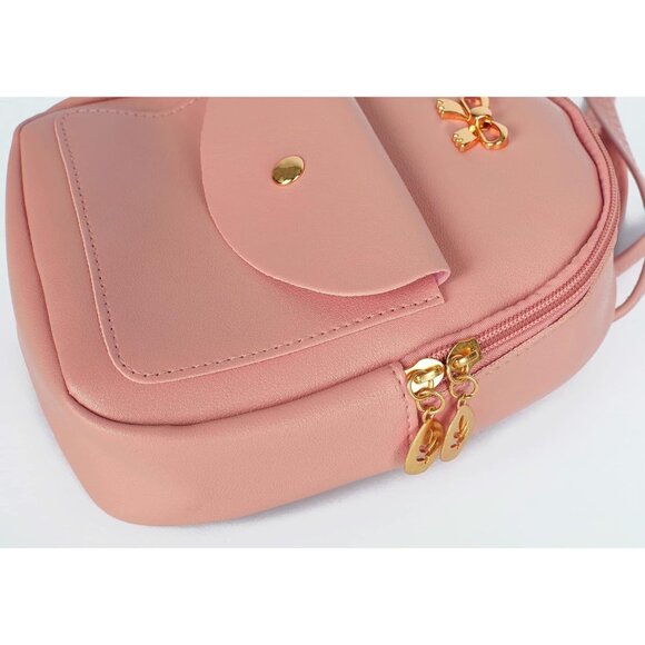 New Women Small Backpack Purse, Lightweight Crossbody Wallet Bag - Pink 4 - Picture 3 of 9